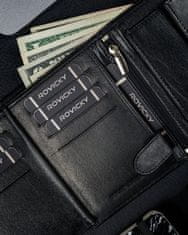 RONALDO Pánská velká kožená peněženka vertikální, bez zapínání