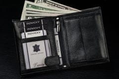 RONALDO Pánská velká kožená peněženka vertikální, bez zapínání