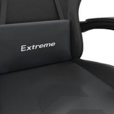 Greatstore Otočná herní židle s podnožkou černá umělá kůže