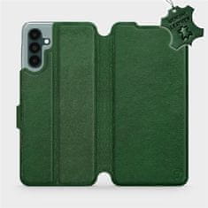 Mobiwear Kožené flip pouzdro na mobil Samsung Galaxy A04s - Zelené - L_GRS