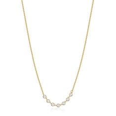 Brosway Něžný pozlacený náhrdelník s krystaly Symphonia BYM132