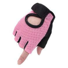 Northix Fitness rukavice, růžové - L 