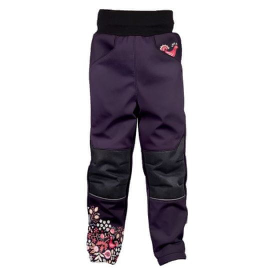 WAMU Softshellové kalhoty dětské, SOVA, fialová