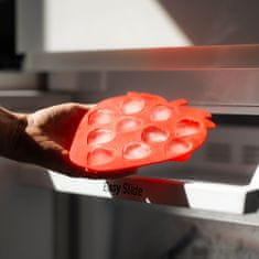 Excellent Houseware Forma na led Tvořítko Výrobník kostky ledu - Silikonová - jahody