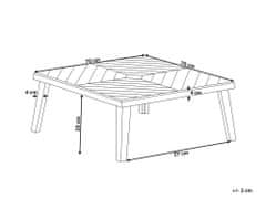 Beliani Konferenční stolek z akátového dřeva 70 x 70 cm BARATTI