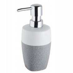 BISK Koupelnový dávkovač mýdla bílý a šedý Stone