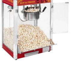 Profesionální výkonný popcornovač nastavitelný 230V 1,6kW červený