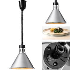 shumee Infračervená lampa na ohřívání potravin IR závěsná stříbrná průměr 27,5 cm 250 W