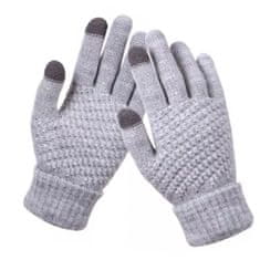 VivoVita Magic Mittens – Pletené rukavice na dotykovou obrazovku, šedá