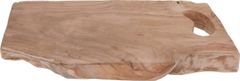 Home&Styling Dekorativní podnos z teakového dřeva 42x26x3 cm, řezací Dreadwalk, 2v1
