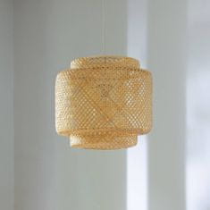 Atmosphera Závěsná lampa LIBY s prolamovaným stínidlem z bambusu, O 40 cm