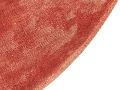 Beliani Kulatý viskózový koberec 140 cm oranžový GESI II
