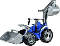 LENA  Traktor se lžící a bagrem - modro šedý