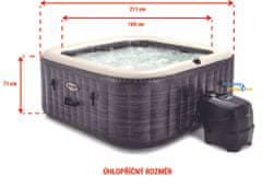 Intex Vířivý bazén 28450 Pure Spa Greystone Deluxe se systémem slané vody