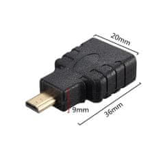 Northix Pozlacený adaptér Micro-HDMI na HDMI 