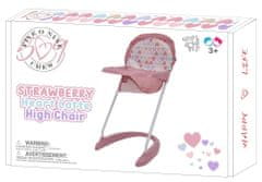 CREW Vysoká židle pro panenky - Srdce