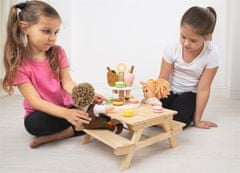 Bigjigs Toys Dřevěná pikniková lavička pro panenky