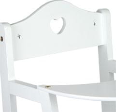 Legler small foot Dřevěná židlička pro panenky bílá