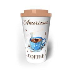 Banquet Hrnek cestovní dvoustěnný COFFEE 500 ml, Americano coffee, sada 4 ks