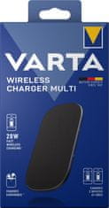 Varta bezdrátová nabíječka Wireless Charger Multi, 10W + 10W, černá