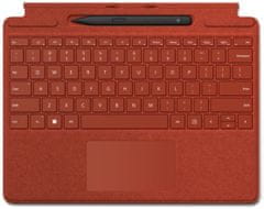 Microsoft Surface Pro Signature Keyboard + Pen bundle (Poppy Red), ENG (8X6-00089)