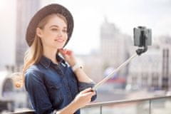 CellularLine Selfie tyč Freedom s funkcí tripodu, černá