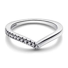 Pandora Jemný stříbrný prsten se zirkony Timeless 192394C01 (Obvod 52 mm)