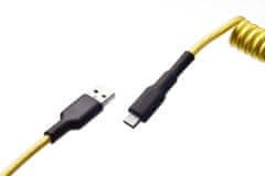 CZC.Gaming Serpent, USB-C/USB-A, 1,5m, žlutý