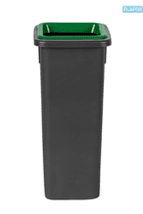 Plafor Odpadkový koš na tříděný odpad Fit Bin black 20 l, zelený - sklo