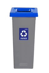 Plafor Odpadkový koš na tříděný odpad Fit Bin gray 53 l, modrý - papír