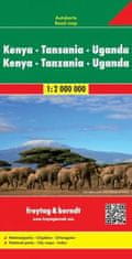 Freytag & Berndt AK 2104 Keňa Tanzanie Uganda Rwanda 1:2 000 000 / automapa