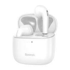 shumee Bezdrátová sluchátka do uší Bluetooth 5.0 TWS vodotěsná IPX5 E8 bílá