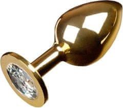 Dolce piccante Anální kolík kovový s krystalem Jewellery Large Gold Diamond