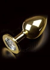 Dolce piccante Anální kolík kovový s krystalem Jewellery Large Gold Diamond
