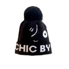Černobílá čepice - kulich „Chic By Pig“ Original - Puzzle face, M Regular