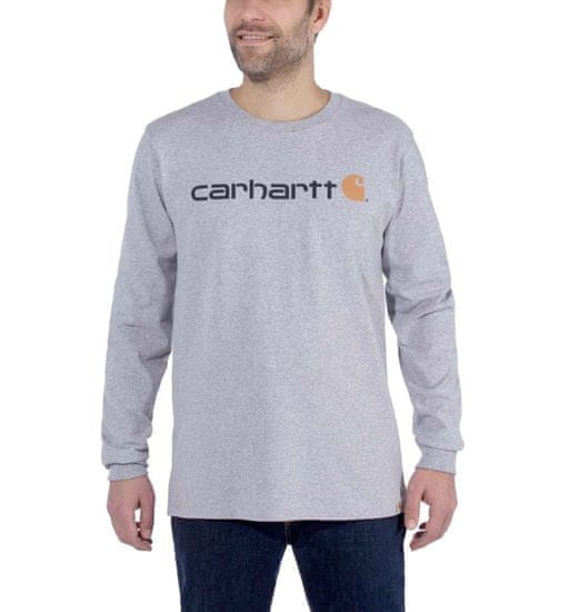 Carhartt Carhartt EMEA Signature tričko s dlouhým rukávem HEATHER ŠEDÉ - L