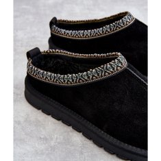 Dámské semišové fleecové pantofle Black velikost 40