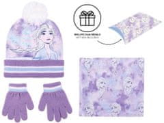 Cerda Souprava čepice, nákrčník, rukavice Frozen Elsa 3ks + dárková krabička
