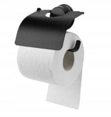Galicja Držák toaletního papíru s přísavkou černý FOX