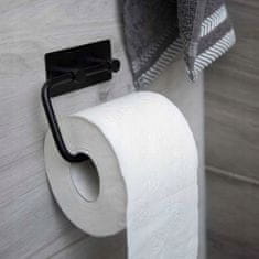 Galicja Samolepicí držák toaletního papíru TIMO černý