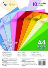Gimboo Sada barevných papírů A4 80 g/m2, 100 listů, mix barev