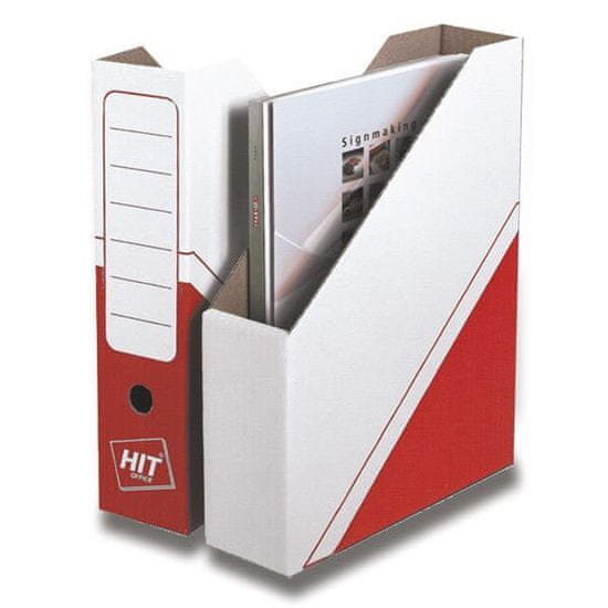 HIT Magazin box Office - archivační box 75 mm, červený