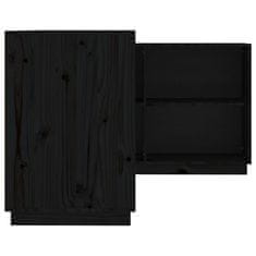 shumee Psací stůl černý 110 x 50 x 75 cm masivní borové dřevo