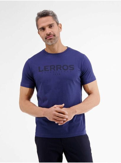 Lerros Tmavě modré pánské tričko LERROS