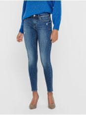 ONLY Modré dámské skinny fit džíny s potrhaným efektem ONLY Wauw XS/32