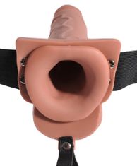 Fetish Fantasy Fetish Fantasy 7.5" Hollow Squirting Strap-On with Balls