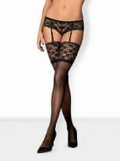 Obsessive Krásné punčochy Obsessive Letica stockings - černá - L/XL