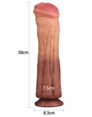 Lovetoy LoveToy 12" Dual Layered Platinum Silicone Cock