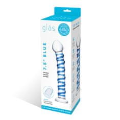 Glas Gläs Blue Spiral Glass 19x2,5-3,9cm