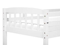 Beliani Bílá patrová postel s úložným prostorem 90 x 200 cm REVIN